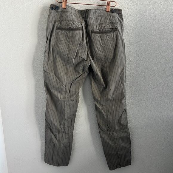 Anthropologie HEI HEI Utility Chino Pants Beachwalk Striped Tan Gray 29 - Picture 2 of 6